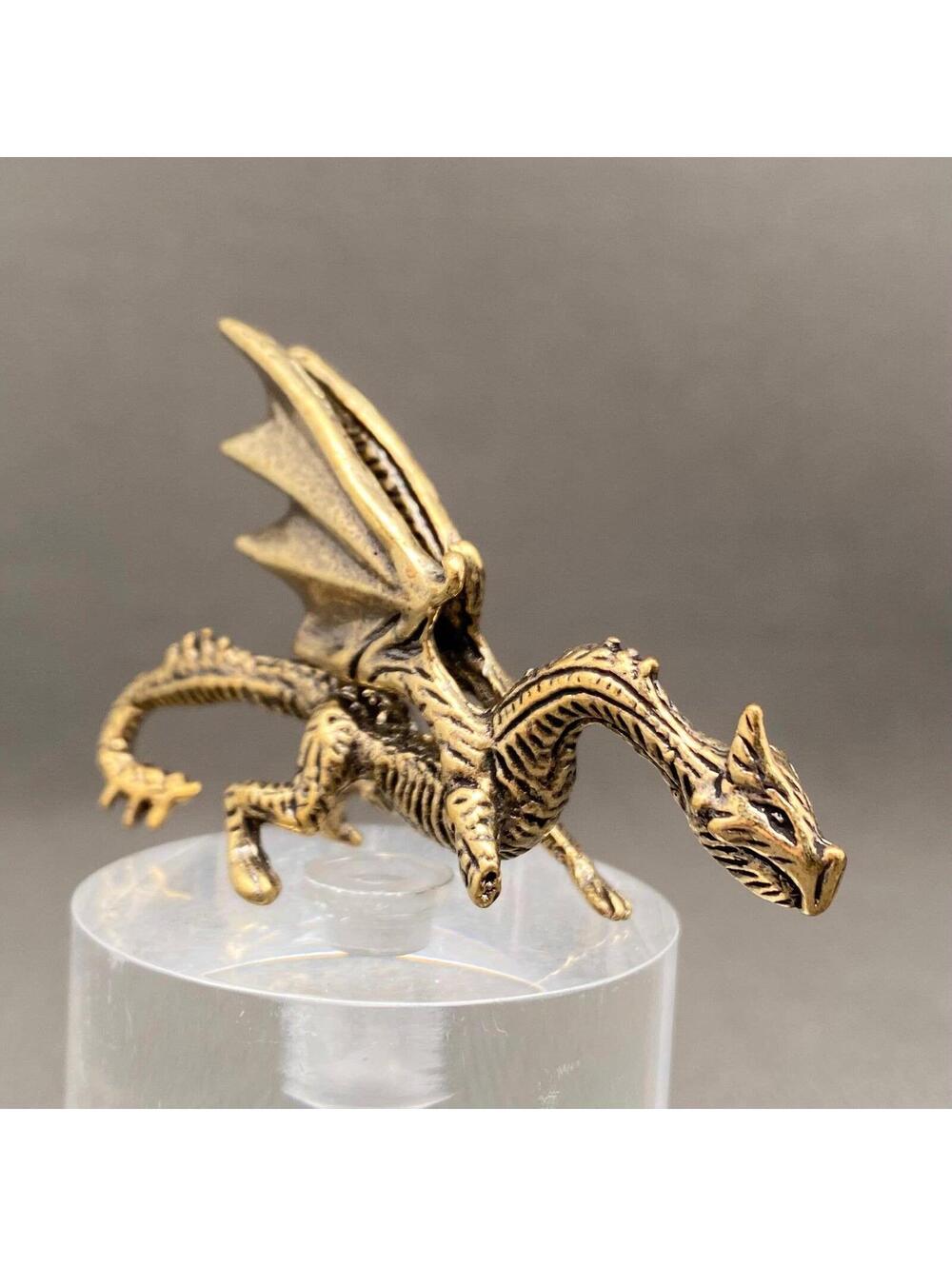 Miniature Brass Dragon Figurine